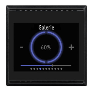 Cala Touch KNX AQS/TH CH, jet black RAL 9005 with temperature, humidity and CO2-sensor