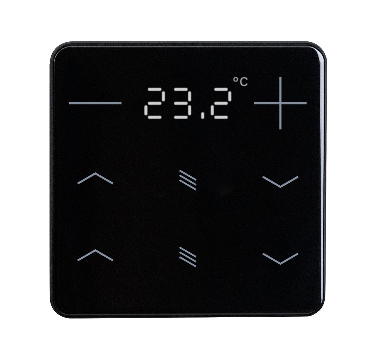 KNX eTR 202 Sunblind, black Button for Temperature, 2x Solar Protection