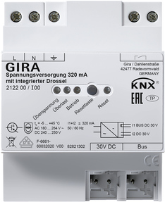 KNX power supply, 320mA, ohne farbe, Ref. 2122 00