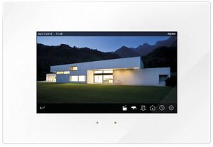 KNX touch panel capacitive, 7" inch, with video intercom, serie HC3, glass white, Ref. HC3-KNX-GW