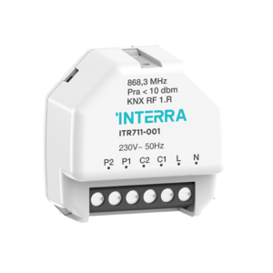 KNX RF multifuntion actuator, shutter / switching, 2 binary outputs / 1 channel shutter, Ref. ITR711-001