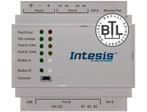 BACnet DALI / DALI 2 compatible lighting gateway, 128 balastros, Ref. INBACDAL1280200