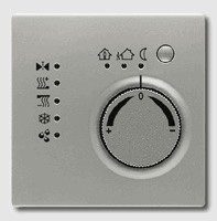 Room temperature controller with integrated push-button interface 4-gang aluminiun , Ref. AL 2178 TS