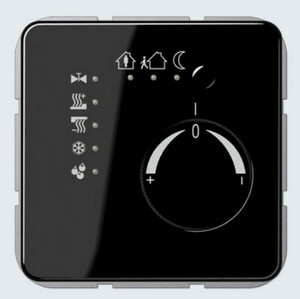 KNX room temperature controller black