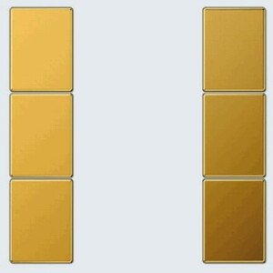 Tastensatz komplett 3fach Cover kit 3-gang  gold-coloured