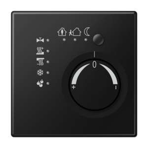 KNX room temperature controller black matt