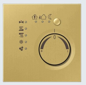 KNX room temperature controller  classic brass, Ref. ME 2178 C
