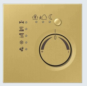 KNX room temperature controller  classic brass