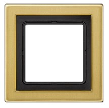 1-gang frame, vertical and horizontal mounting, brass, LS-DESIGN, classic brass