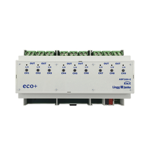 ECO+, Switching actuator, 9 chanels, 16A, C-Load, 9U, Ref. 79235