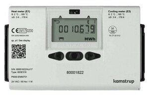 KNX cooling and heat meter, Kamstrup, Qn=0,6m³/h, DN15, white, Ref. 84821