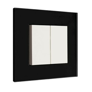 Triple frame, serie EXCLUSIV 55, glass, black, Ref. 86343