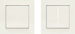 SINGLE ROCKER UNIT, NO SYMBOL, PURE WHITE, EXCLUSIVE 55 SERIES, Ref. 87870-RW