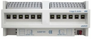 KNX switching actuator, A2X6F16H-2, 12 binary outputs , 16A C-load, DIN rail, Ref. 89204