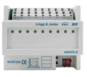 KNX binary input, BE9F230, 9 inputs, 230VAC / voltage range, DIN rail, Ref. 89505