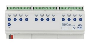 KNX switching actuator, 12 binary outputs , 230VAC, 16A / 20A, 200µF C-load, DIN rail, Ref. AKI-1216.03