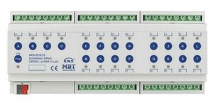 KNX switching actuator, 20 binary outputs , 230VAC, 16A, 140µF C-load, DIN rail, Ref. AKS-2016.03