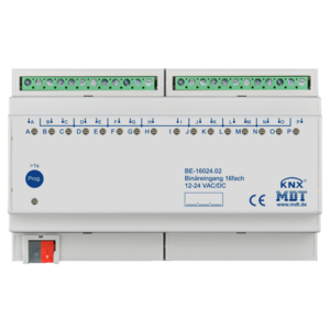 KNX binary input, 16 inputs, 24V / voltage range, DIN rail, Ref. BE-16024.02