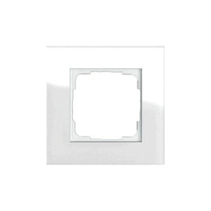 Simple frame, serie GLASS SERIE, glass white, Ref. BE-GTR1W.01