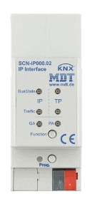 KNXnet/IP programming interface, 4 tunnel connections, DIN rail, Ref. SCN-IP000.02