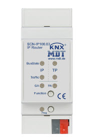 KNXnet/IP router secure programming interface, 4 tunnel connections, DIN rail, Ref. SCN-IP100.03