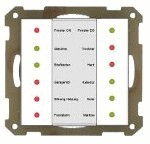 KNX info panel, with display / with LED, white glossy , Ref. SCN-LED55.01