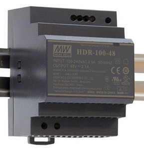 Power supply, 48V, 2.1A, 100.8W, DIN rail, Ref. HDR-100-48