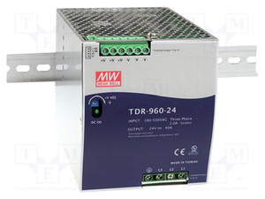 Power supply, 24VDC, 40A, 960W, DIN rail, Ref. TDR-960-24