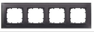 DELTA miro glass Frame 4-fold Authentic material black glass 303x 90 mm