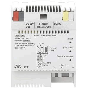 KNX power supply, 320mA, with additional output, Ref. 5WG1 125-1AB12