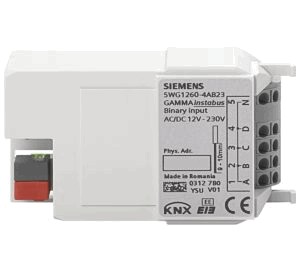 KNX binary input, 4 inputs, 230VAC / 24V / voltage range, Ref. 5WG1 260-4AB23