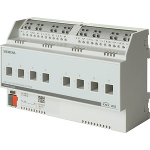 KNX switching actuator, 8 binary outputs , 230VAC, 10A / 6A C-load, Ref. 5WG1530-1DB51