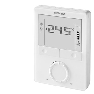 RDG160KN Room thermostat with KNX communications, AC 24 V, for fan coil units and universal applications, heat pump, fan (1-/ 3-speed, DC), valves (2-point, DC)