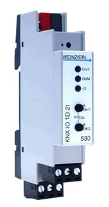 KNX dimmer actuator with inputs, KNX IO 530, universal, 1 output, 2 inputs potential free / 230VAC, 230VAC, 200W, DIN rail, Ref. 5312