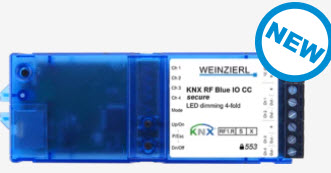 KNX RF Blue IO 553 CC secure - LED dimming actuator 4-fold with constant current for RF, Ref. 5380